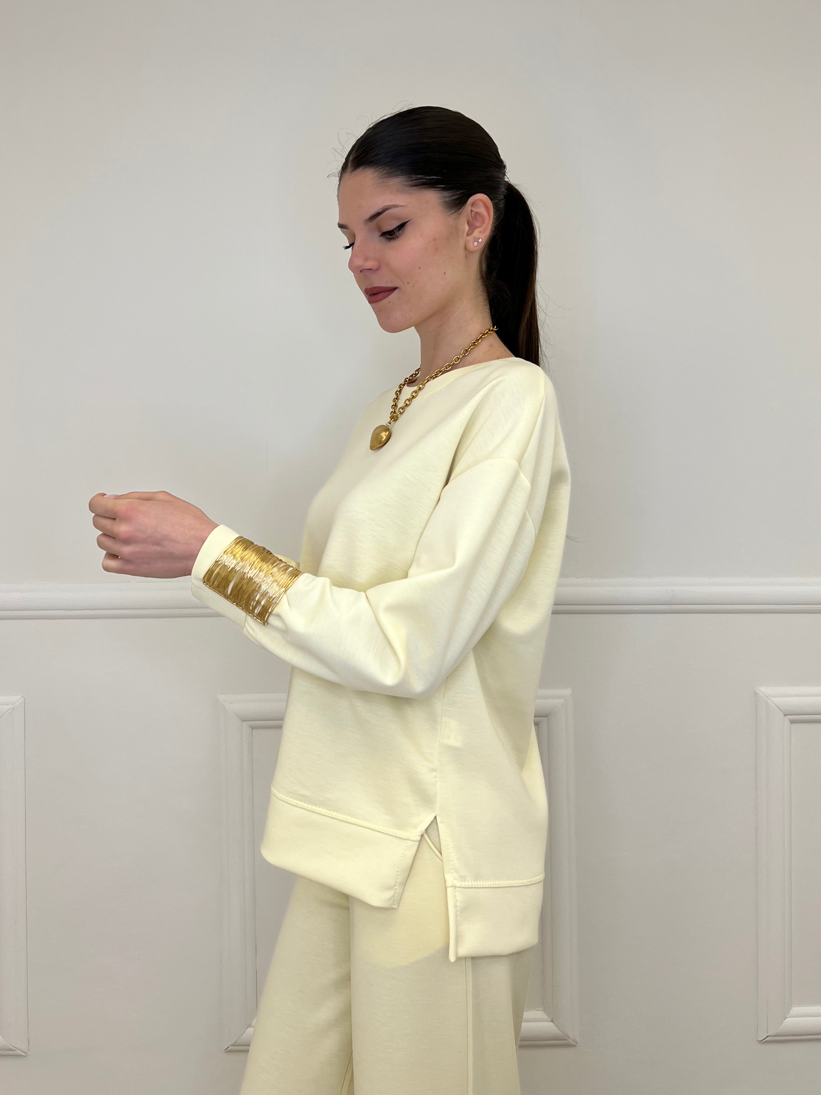 Tuta Over Girocollo 19143 Giallo