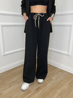 Pantalone a Palazzo Viscosa 25413 Nero