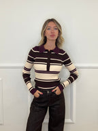 Polo a Righe 5530 Burgundy