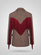 Giacca Galles con Frange A20352 Bordeaux