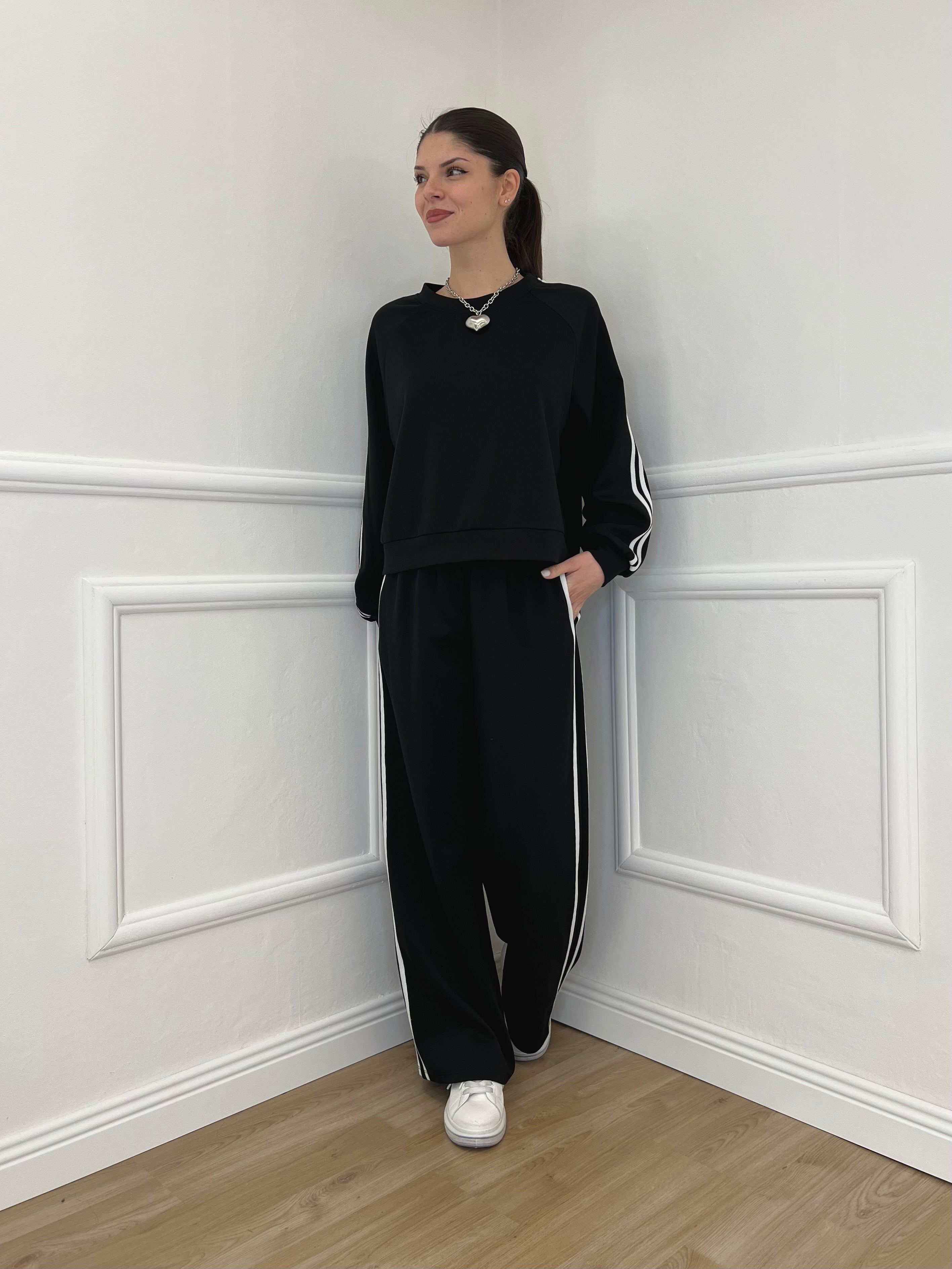 Tuta Bande Girocollo 88426 Nero