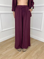 Tailleur In Lino e Tencel 26301 Burgundy