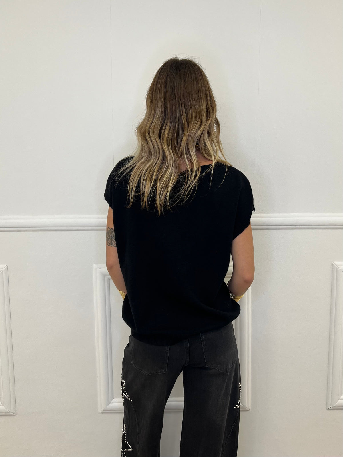 Maglia Scatoletta Scollo V 5402 Nero
