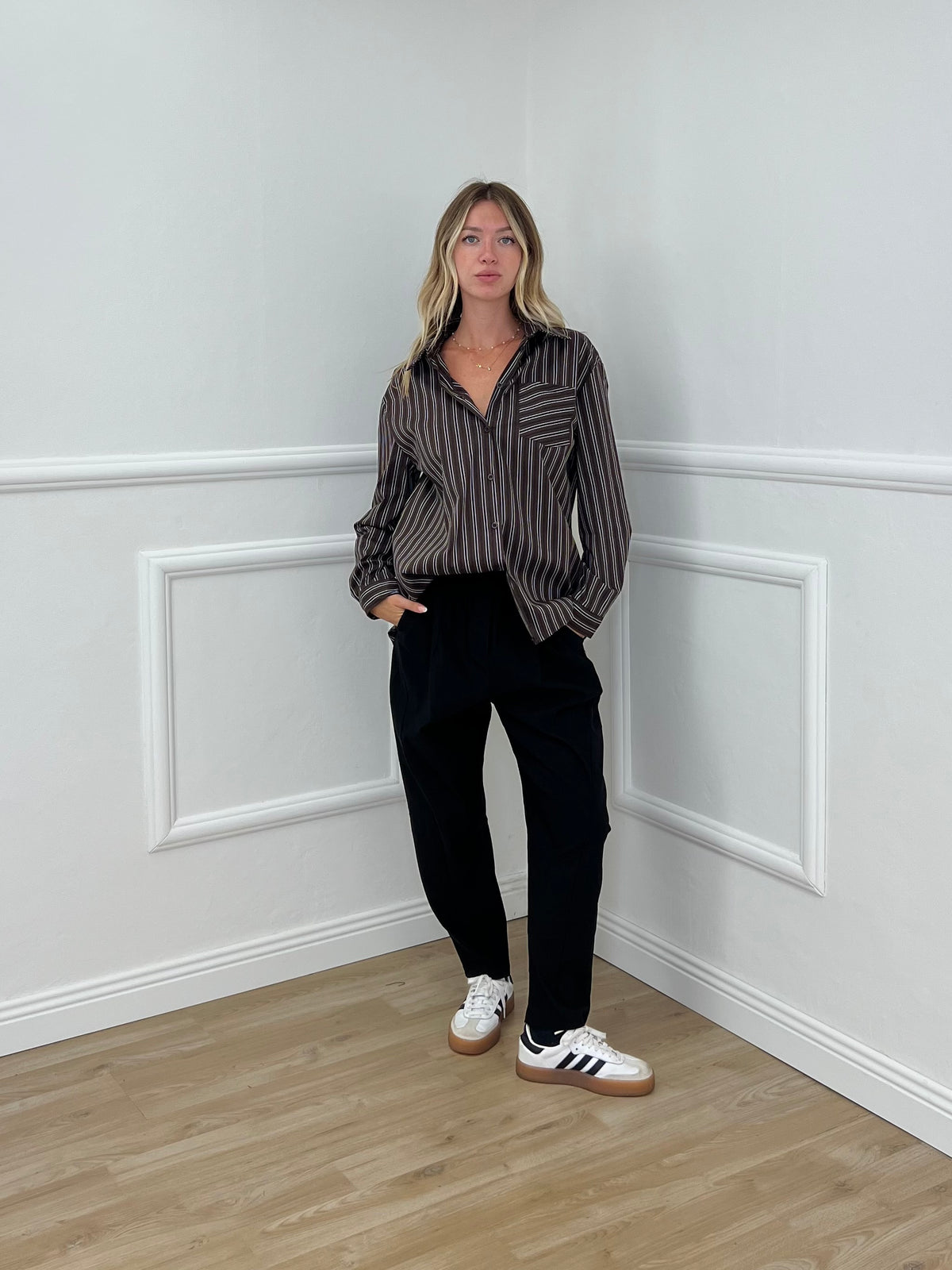 Pantalone Carrot Punto Milano 3006 Nero