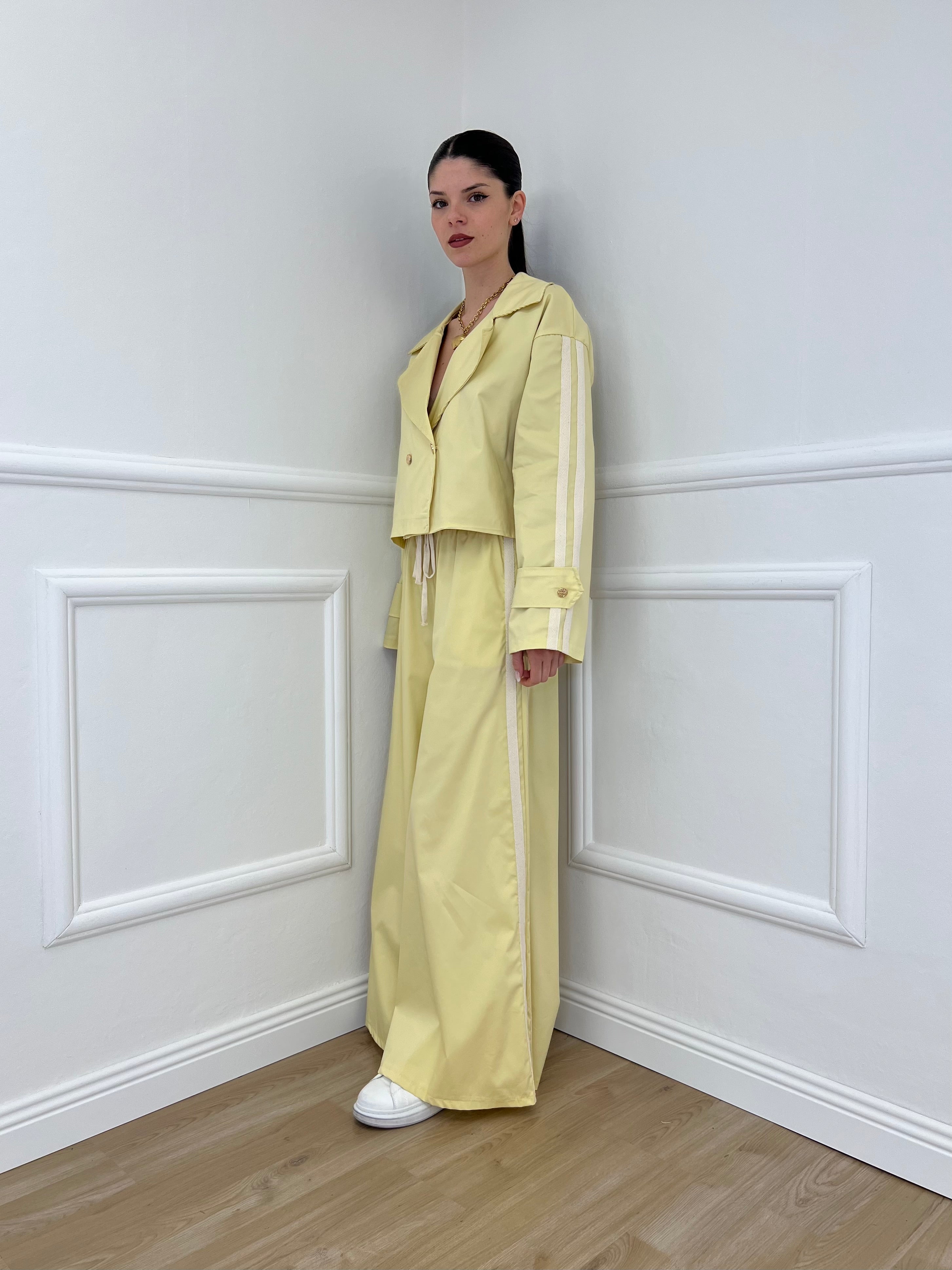 Pantalone Palazzo Bande 7809 Giallo