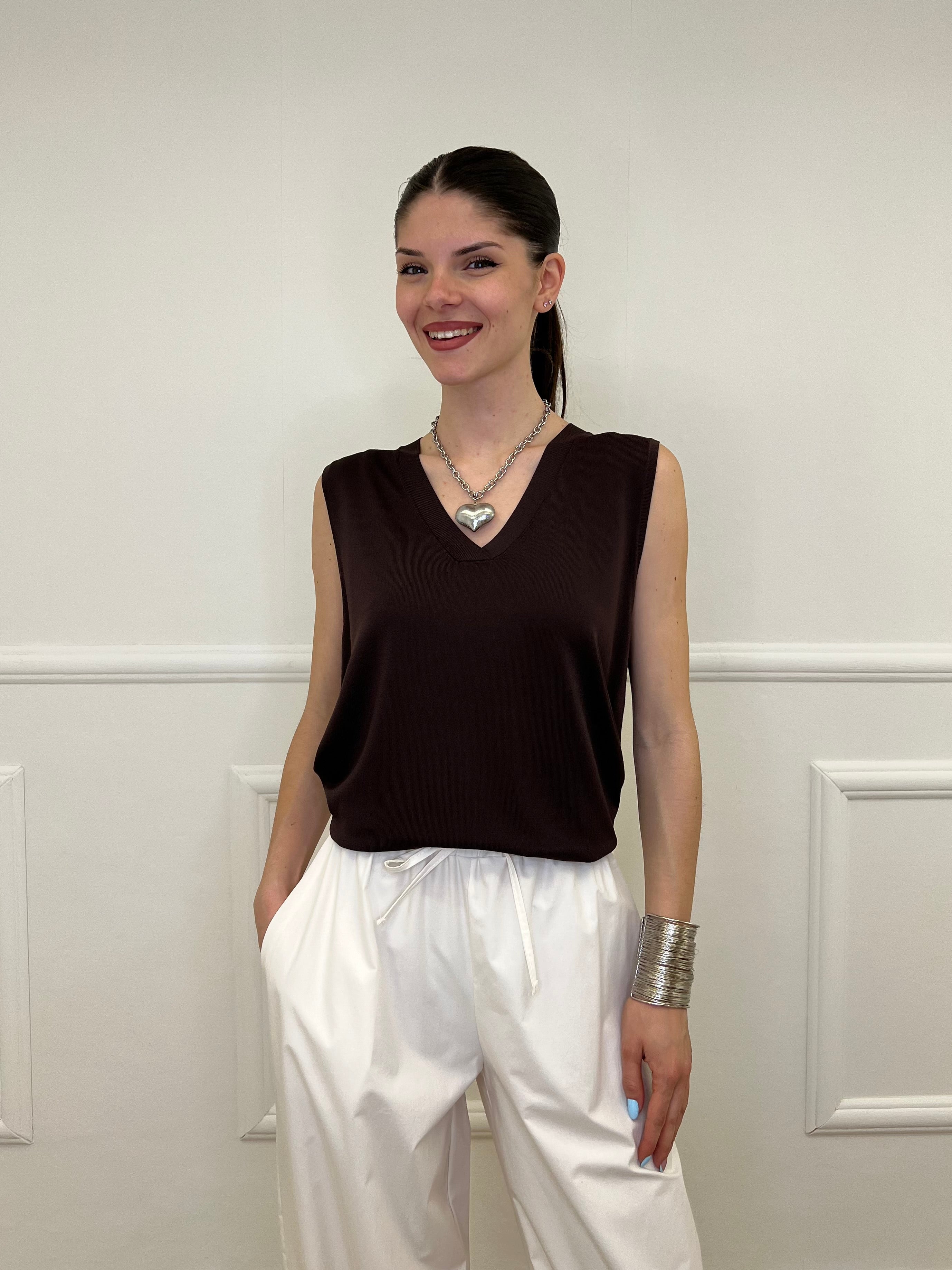 Maglia Derby Smanicata 6291 Marrone