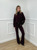 Pantalone Flare Punto Milano 34115 Burgundy