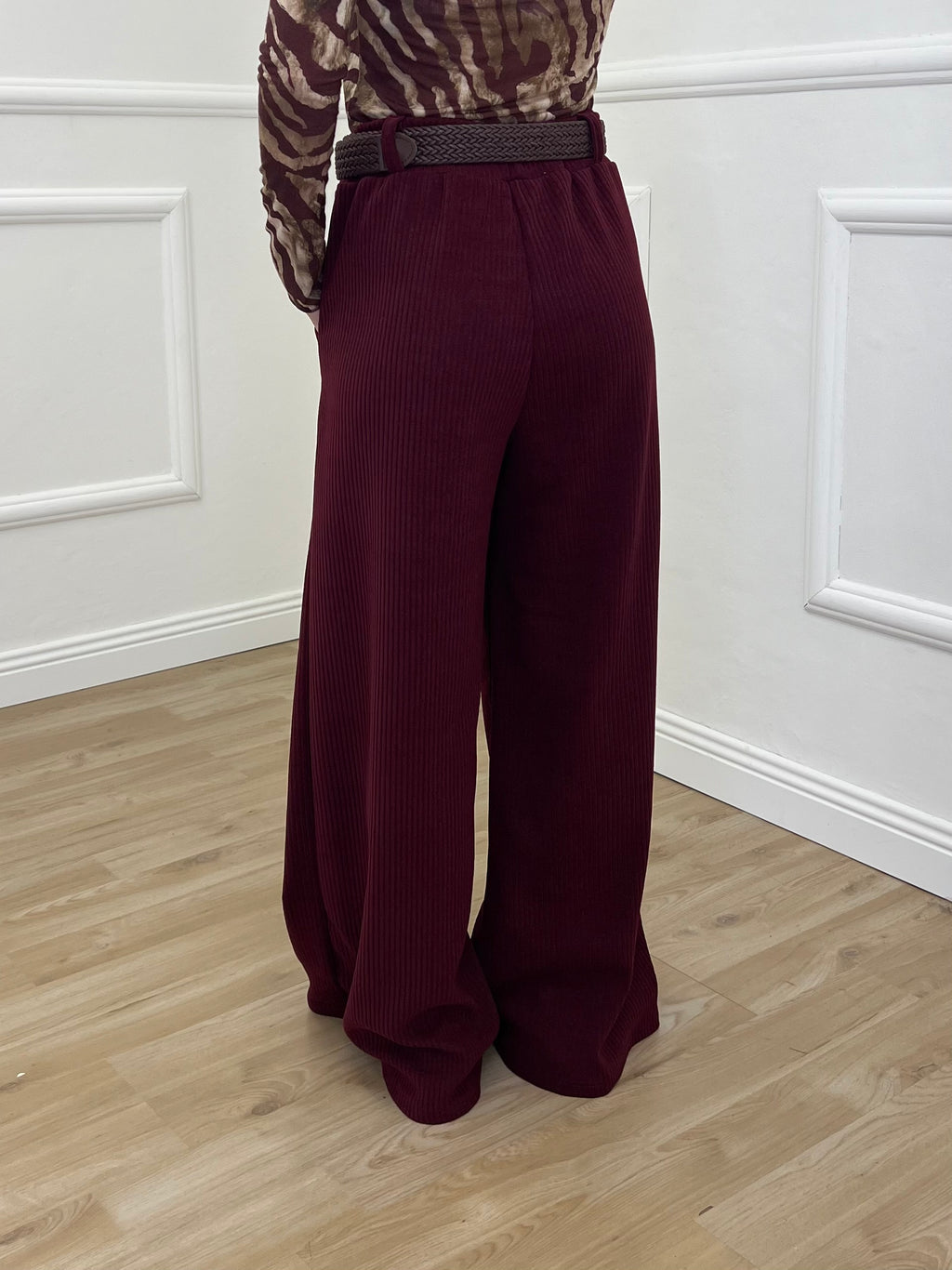 Pantalone Corduroy Cintura 27998 Burgundy
