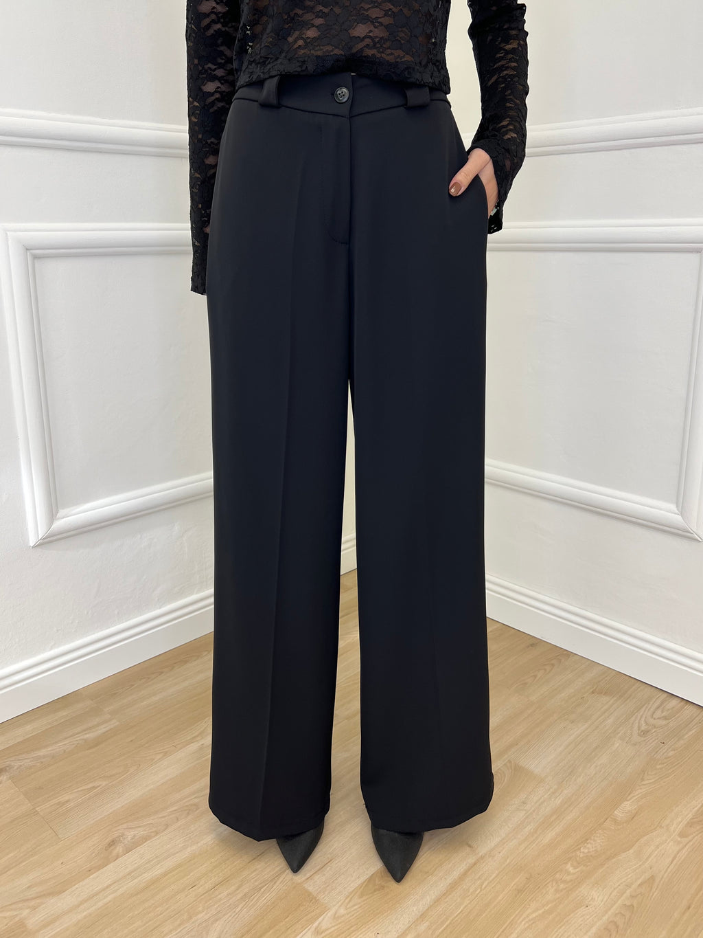 Pantalone Fluido 7229 Nero