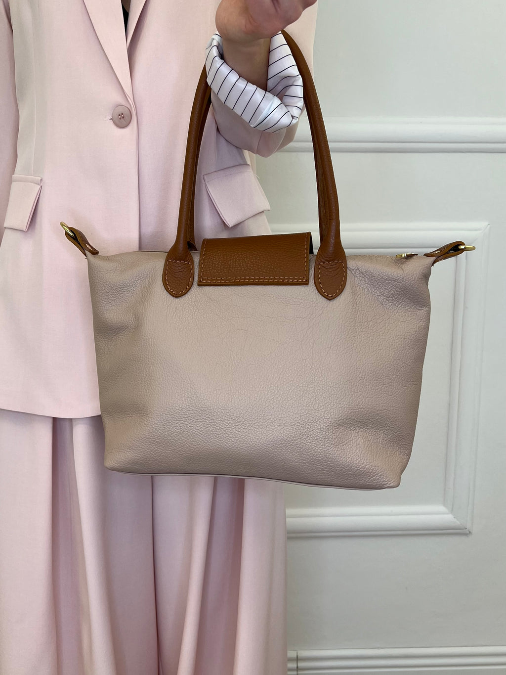 Borsa Tote Champ in Vera Pelle