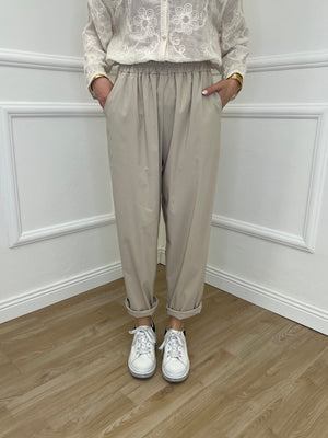 Pantalone Baggy Viscosa 2815 Beige