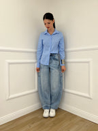 Camicia Slim Cotone 6036 Azzurro