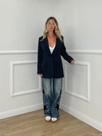 Blazer Oversize Monopetto 2202 Blu