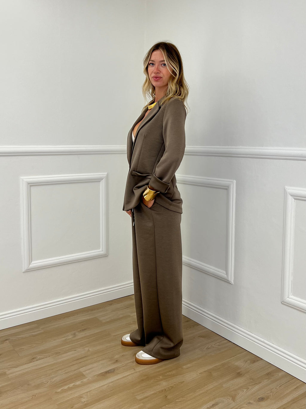 Blazer in Felpa 27435A Taupe