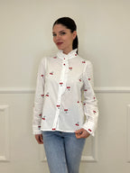 Camicia Ciliegie Coreana 81197 Bianco