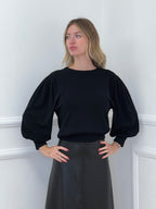 Maglia Maniche a Palloncino 9555 Nero