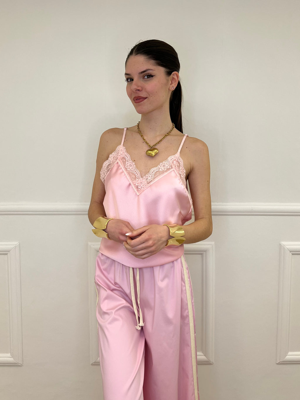 Top Satin Pizzo 1542