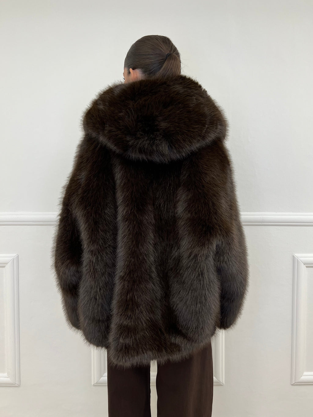 Pelliccia Cappuccio 9422 Moro