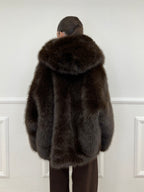 Pelliccia Cappuccio 9422 Moro