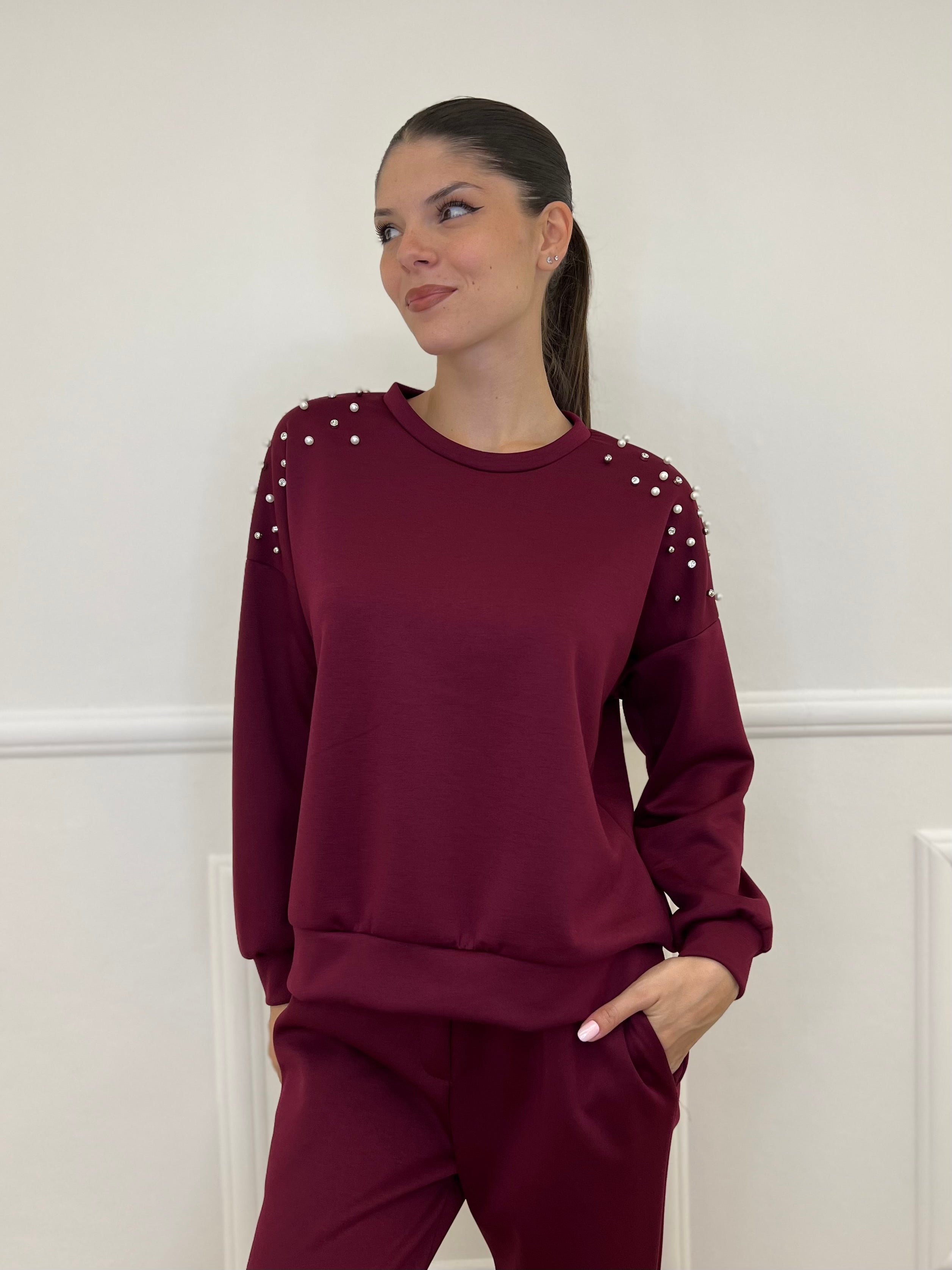 Felpa Gioiello 2441 Bordeaux - Bazar Abbigliamento
