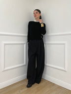 Maglia Collo Perle 25224 Nero