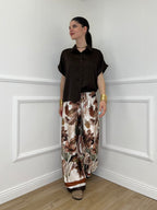 Completo Satin Pantalone Fantasia 17397 Moro