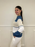 Maglia a Righe Profili 25031 Blu