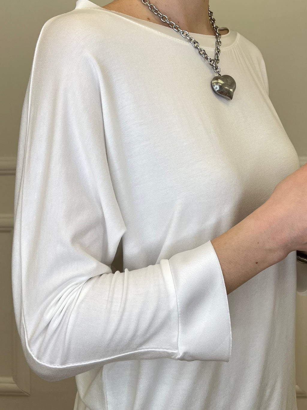 Maglia Barchetta Con Profili in Satin 43002