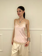 Top In Satin Con Pizzo 18673 Rosa