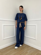 Pantalone Cupro Fusciacca 20527 Blu