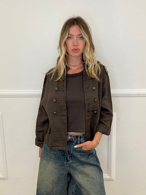 Giacca 100% Lino Alamari 926165 Marrone