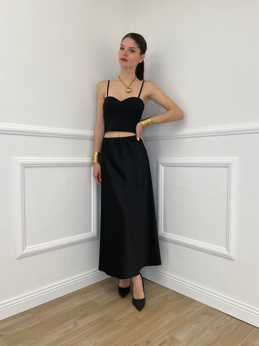 Top Con Spalline 25206 Nero