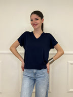 Maglia in Viscosa Scollo V 6269