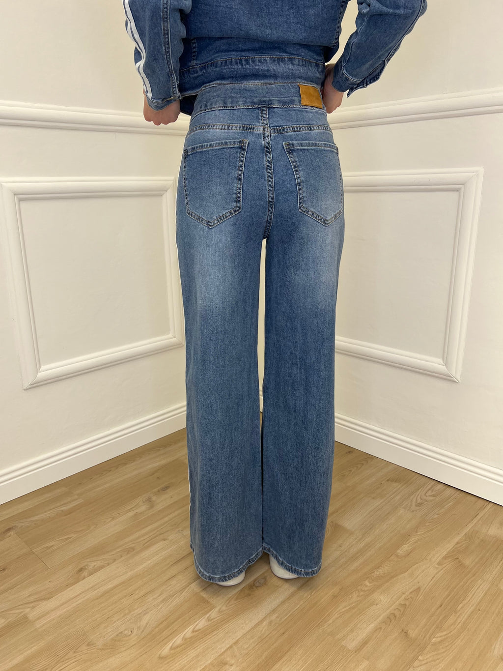 Jeans Bande Laterali J996 Azzurro