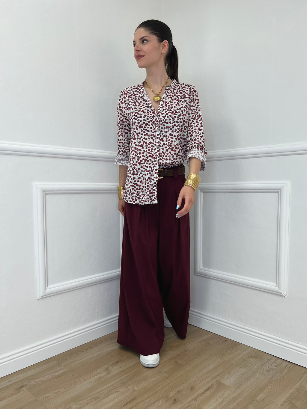 Panta Gonna Bengalina 51087 Burgundy