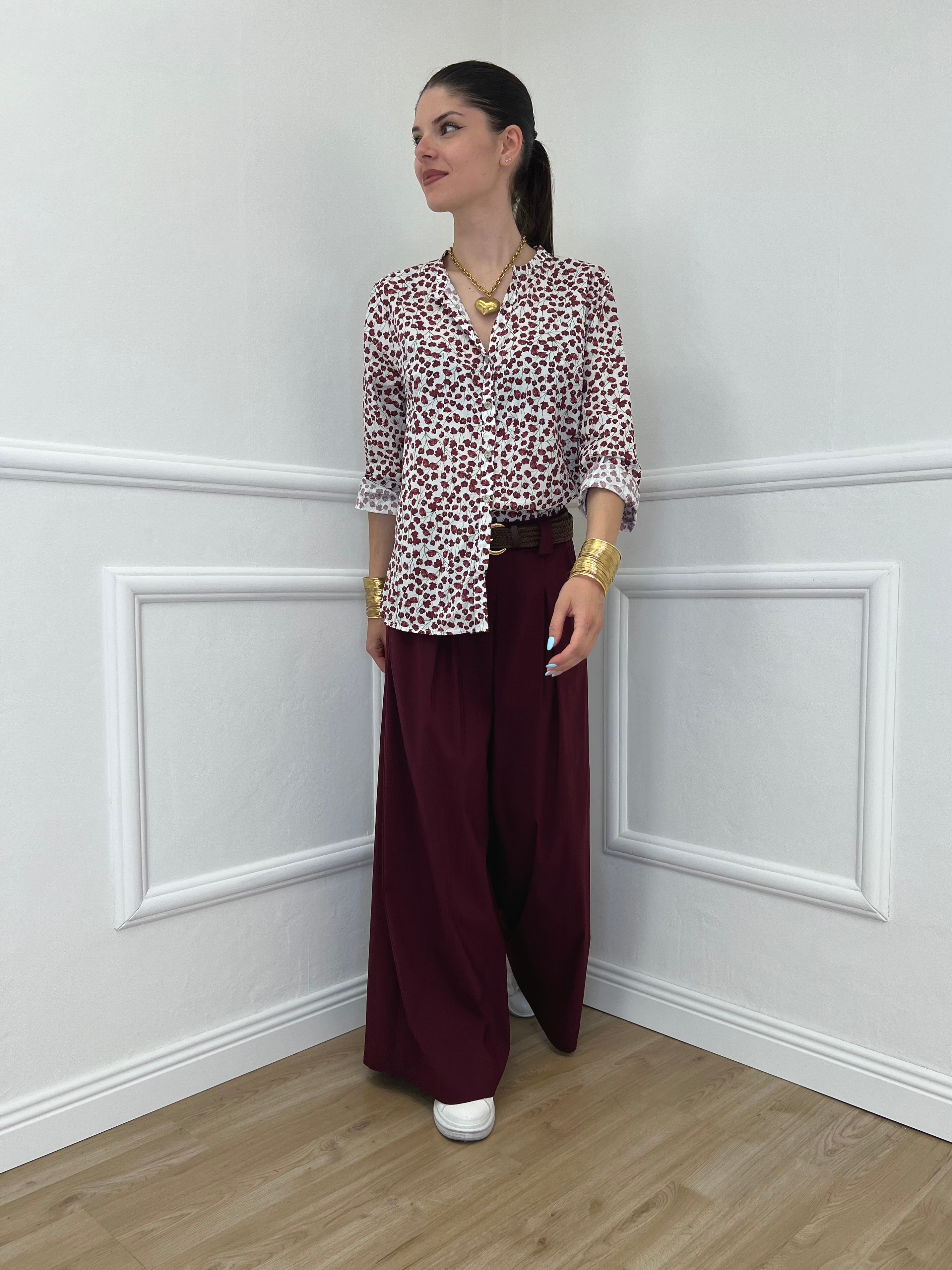 Panta Gonna Bengalina 51087 Burgundy