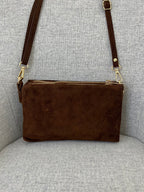 Pochette Doppia Vera Pelle Scamosciata VPB002