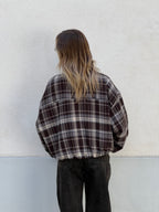 Giacca Bomber Over Check 16216 Moro