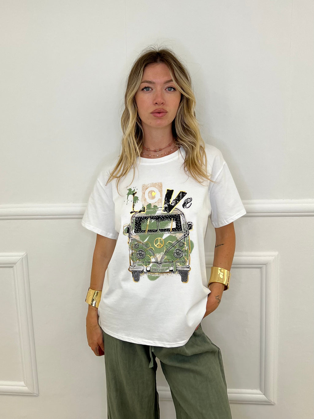 T-shirt Over "Pulmino" Strass