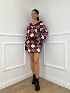 Completo Losanghe 2595 Burgundy