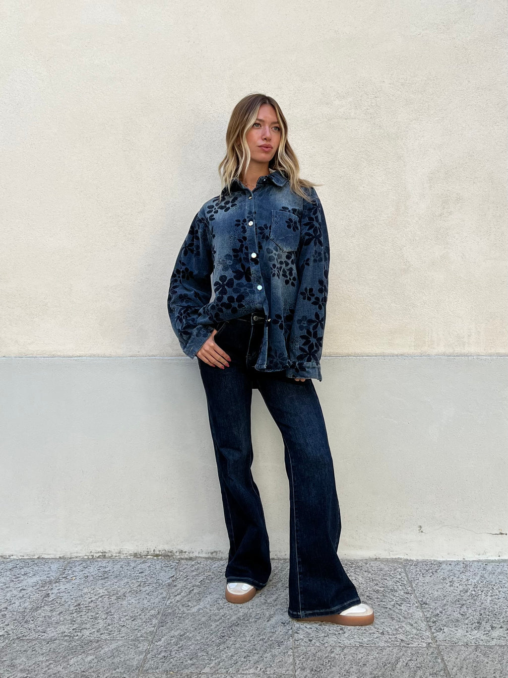 Giacca Camicia in Denim Devorè 3110