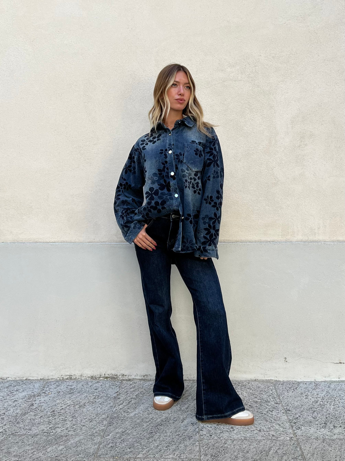 Giacca Camicia in Denim Devorè 3110