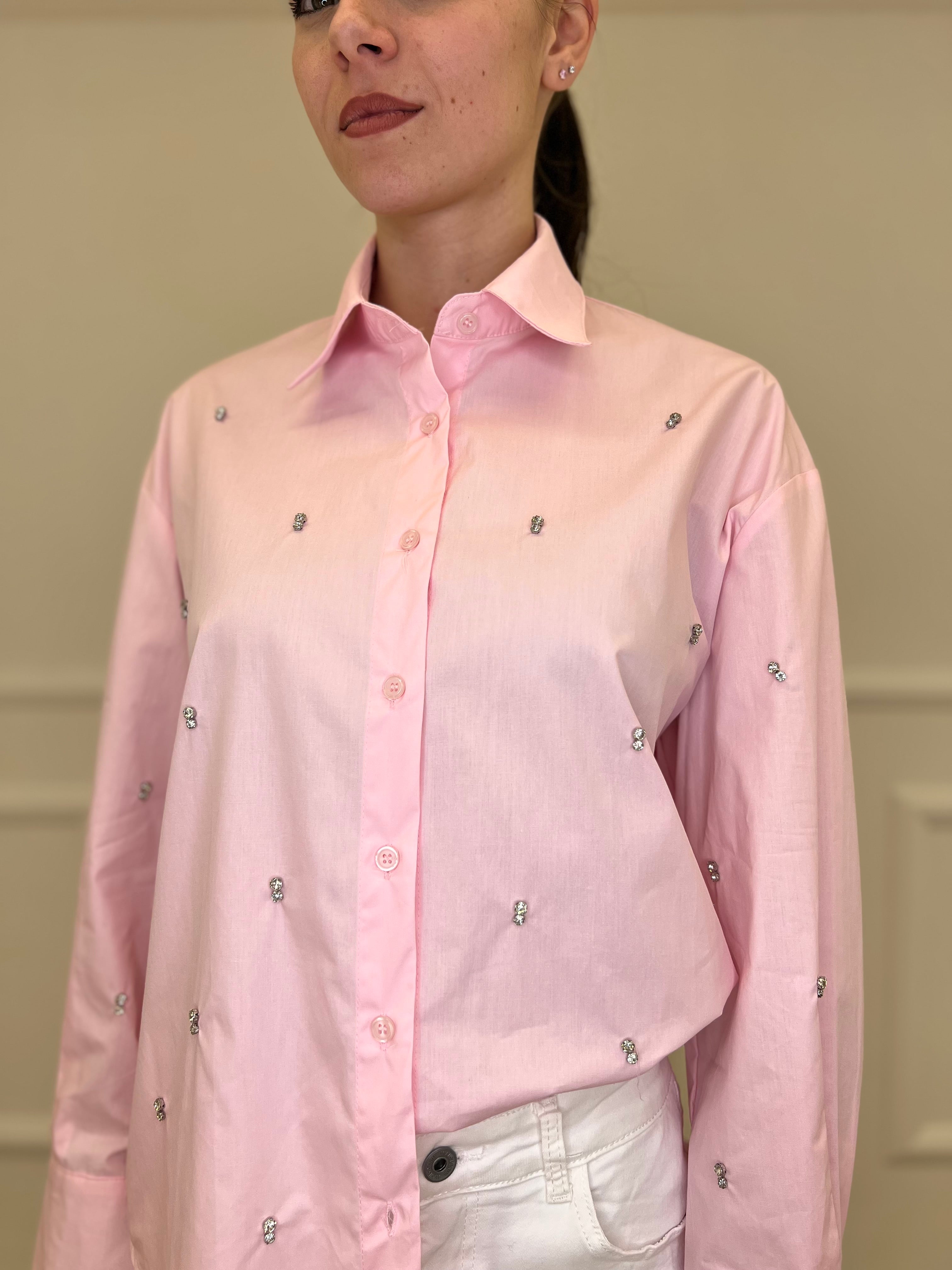 Camicia Over Cristalli 2511 Rosa