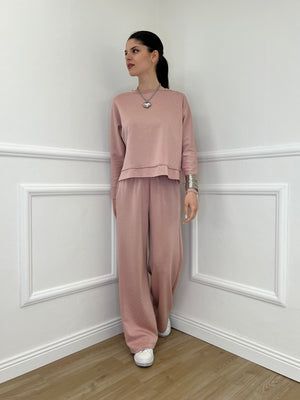 Completo Tuta Strass 036521 Rosa