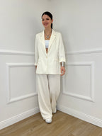 Blazer in Viscosa 27435 Panna