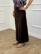 Longuette In Satin 2236 Marrone