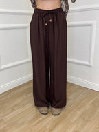 Pantalone Froissé Coulisse 81005 Marrone