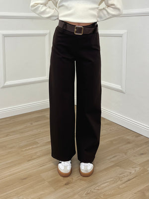 Pantalone Punto Milano Cintura 5386 Marrone