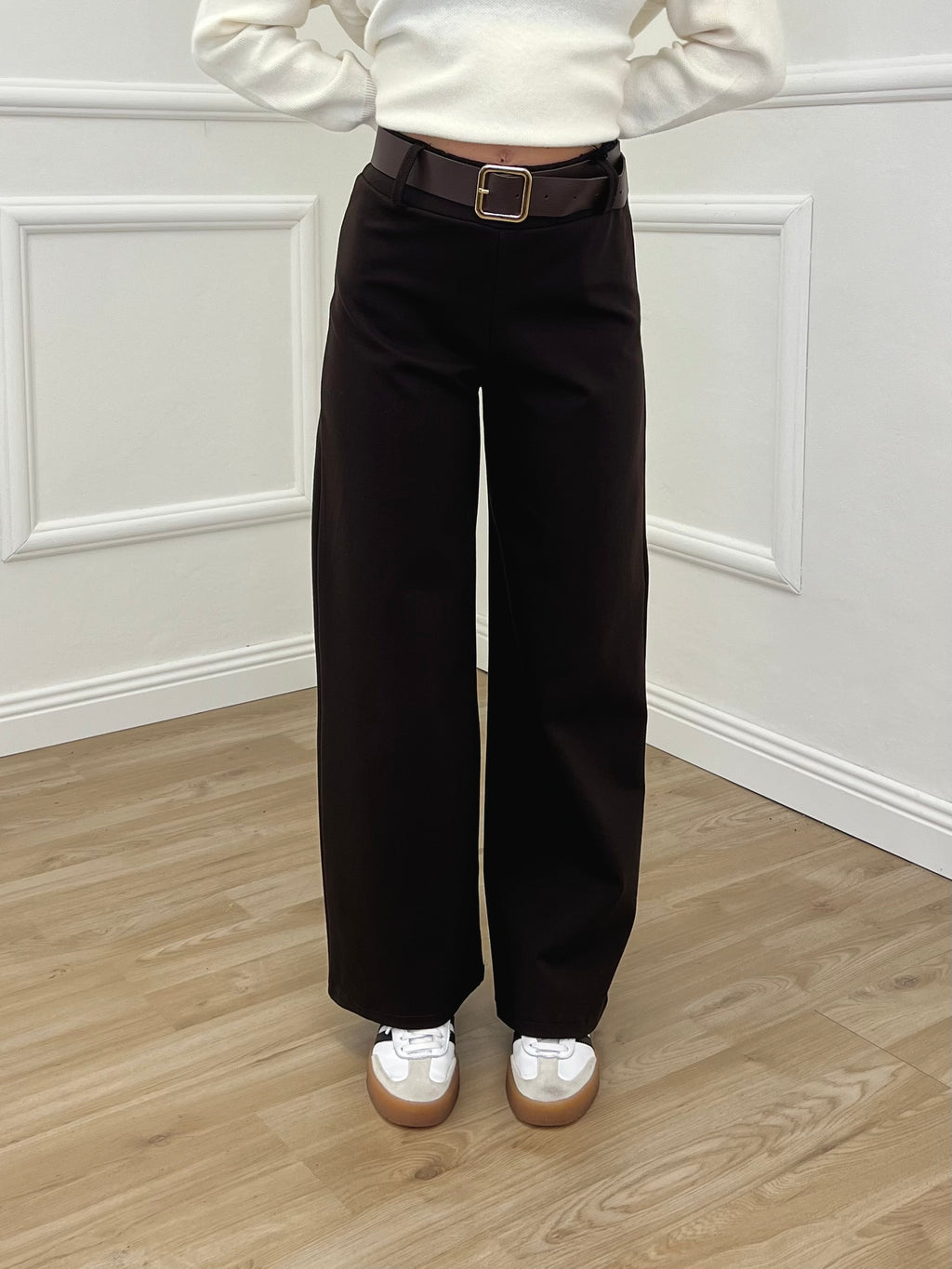Pantalone Punto Milano Cintura 5386 Marrone