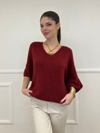 Maglia 3/4 Alpaca 10282 Bordeaux